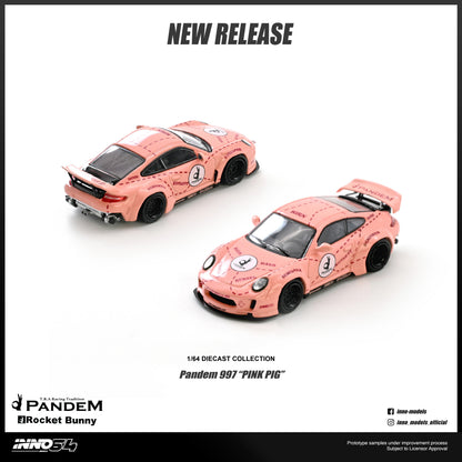 PREORDER INNO64 1/64 PANDEM 997 "PINK PIG" IN64-997P-PPIG (Approx. Release Date : Q4 2026 subject to the manufacturer's final decision)