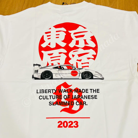 LIBERTY WALK JAPAN Tokyo Harajuku Exclusive F40 WHITE TEE T279-WHXL2