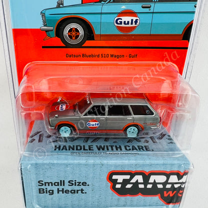 *CHASE CAR* TARMAC WORKS 1/64 Datsun Bluebird 510 Wagon Gulf (Indonesia Exclusive) T64G-026-GULF