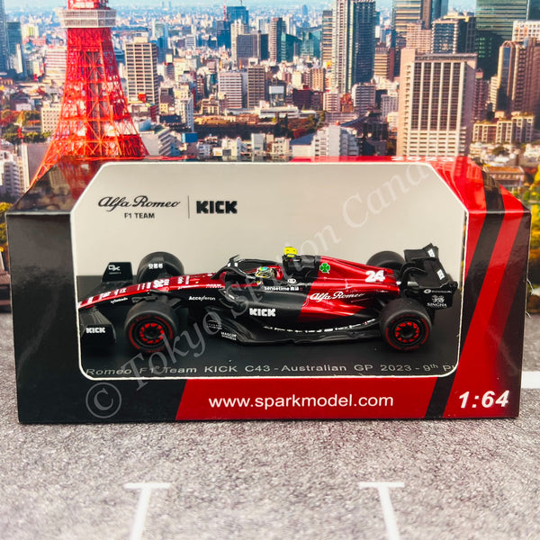 SPARKY 1/64 ALFA ROMEO F1 TEAM KICK C43 NO.24 ALFA ROMEO F1 TEAM ORLEN 2023 ZHOU GUANYU Y282