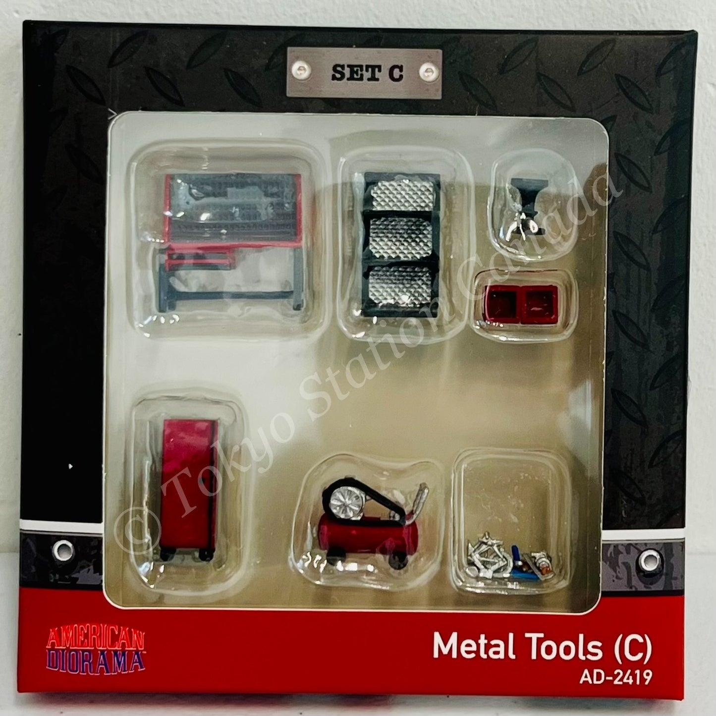 AMERICAN DIORAMA 1/64 Figure Set - Metal Tools Set (C) AD-2419