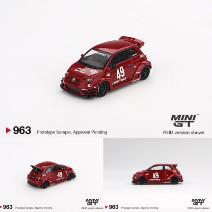MINI GT 1/64 LB-WORKS x Abas Works ABARTH 595 Red MGT00963-BL