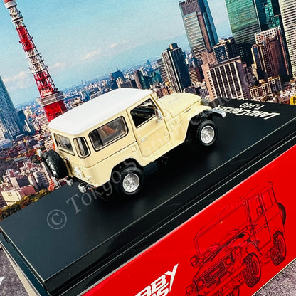 HOBBY FANS 1/64 Toyota Land Cruiser FJ40 Beige / White HF64-FJ40-04BGWH