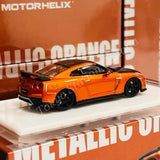 MOTORHELIX 64SENIOR 1/64 Customized GT-R R35 Metallic Orange HEC 2025 Exclusive Model M63509