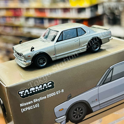 TARMAC WORKS GLOBAL64 1/64 Nissan Skyline 2000 GT-R (KPGC10) Silver T64G-043-SL