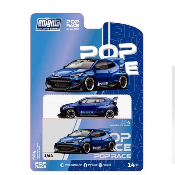 PREORDER POPRACE 1/64 PANDEM GR YARIS Blue PRE004 (enigma Exclusive Edition) (Approx. Release Date: Q4 2024 and subject to the manufacturer's final decision)