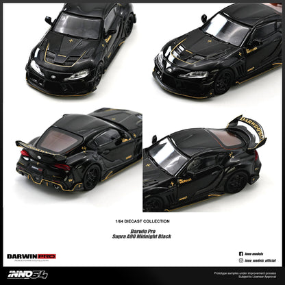 PREORDER INNO64 1/64 DARWIN PRO Supra A90 Gloss Black IN64-A90DP-GBLACK (Approx. Release Date : Q1 2027 subject to the manufacturer's final decision)