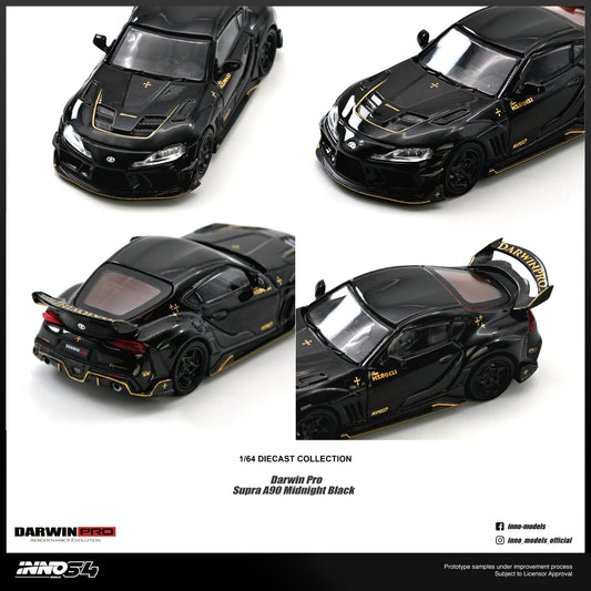 PREORDER INNO64 1/64 DARWIN PRO Supra A90 Gloss Black IN64-A90DP-GBLACK (Approx. Release Date : Q4 2026 subject to the manufacturer's final decision)