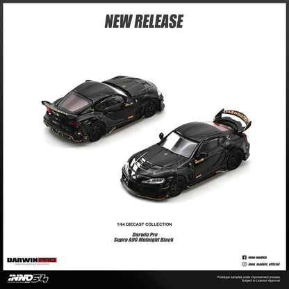 PREORDER INNO64 1/64 DARWIN PRO Supra A90 Gloss Black IN64-A90DP-GBLACK (Approx. Release Date : Q1 2027 subject to the manufacturer's final decision)