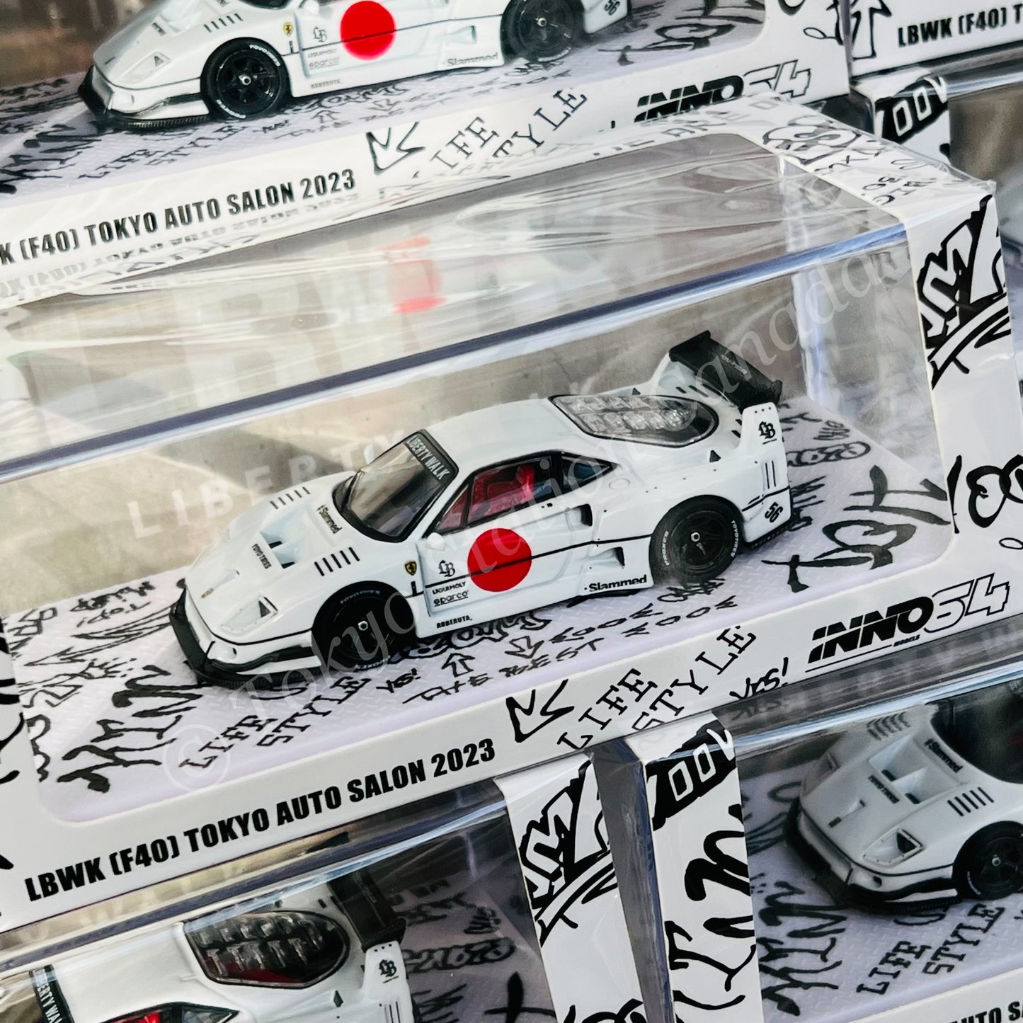 INNO64 1/64 LBWK F40 Tokyo Auto Salon 2023 IN64-LBWKF40-TAS23