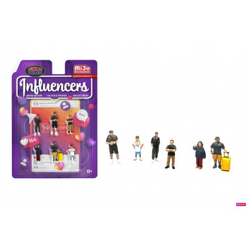 AMERICAN DIORAMA  1:64 Limited Edition Die Cast Figure Set - Influencers AD-2433MJ (Blister Pack)