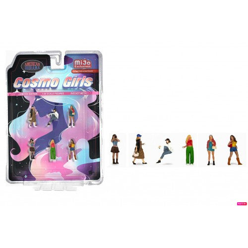 AMERICAN DIORAMA 1:64 Limited Edition Die Cast Figure Set - Cosmo Girls AD-2437MJ (Blister Pack)