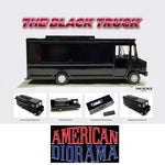 PREORDER AMERICAN DIORAMA 1/64 Food Truck series – The Black Truck AD-70201 (Approx. Release Date : Q4 2025 subject to manufacturer's final decision)