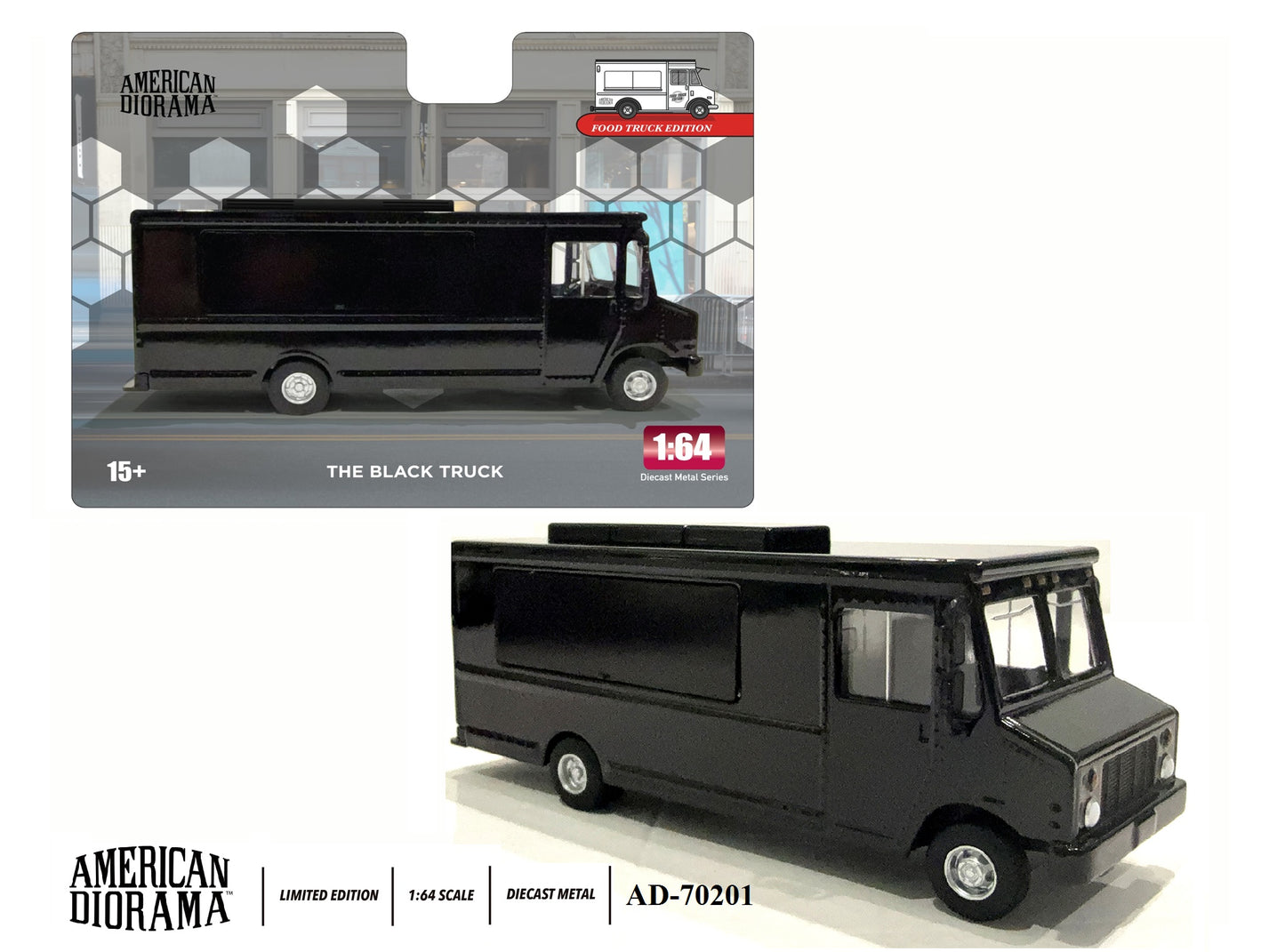 AMERICAN DIORAMA 1/64 Food Truck series – The Black Truck AD-70201