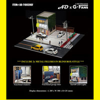 PREORDER AD x G-FANS 1/64 Initial D Fujiwara Tofu Store with 2 Metal Figures (North American Exclusive Edition) AD-710039GF (Approx. Release Date : Q3 2025 subject to manufacturer's final decision)