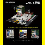 PREORDER AD x G-FANS 1/64 Initial D Fujiwara Tofu Store with 2 Metal Figures (North American Exclusive Edition) AD-710039GF (Approx. Release Date : Q3 2025 subject to manufacturer's final decision)