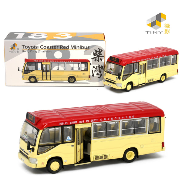 TINY 微影 183 Toyota Coaster (B70) Red Minibus (19-seats) (Chai Wan 柴灣) ATC65594