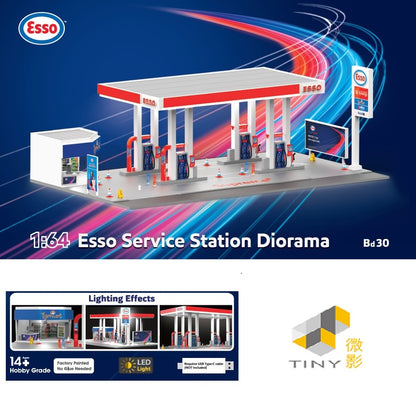 Tiny City 1/64 ESSO Petrol Diorama Bd30 (ATS64047)