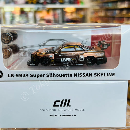 CM MODEL 1/64 Nissan LBWK ER34 NO.5 Bronze CM64-ER34-10