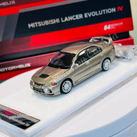 MOTORHELIX 64SENIOR SERIES 1/64 Mitsubishi Lancer Evolution IV Steel Silver Metallic M64001