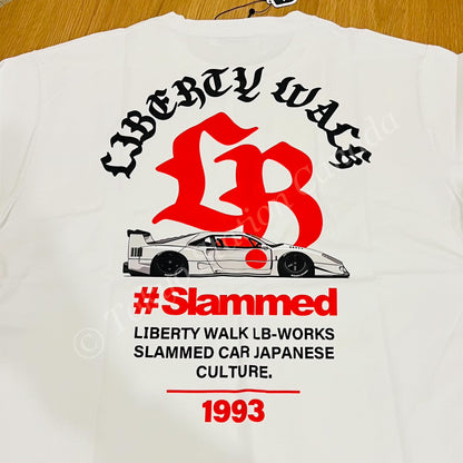 LIBERTY WALK JAPAN KAIZOU BOX LOGO F40 WHITE TEE T284-WHXL