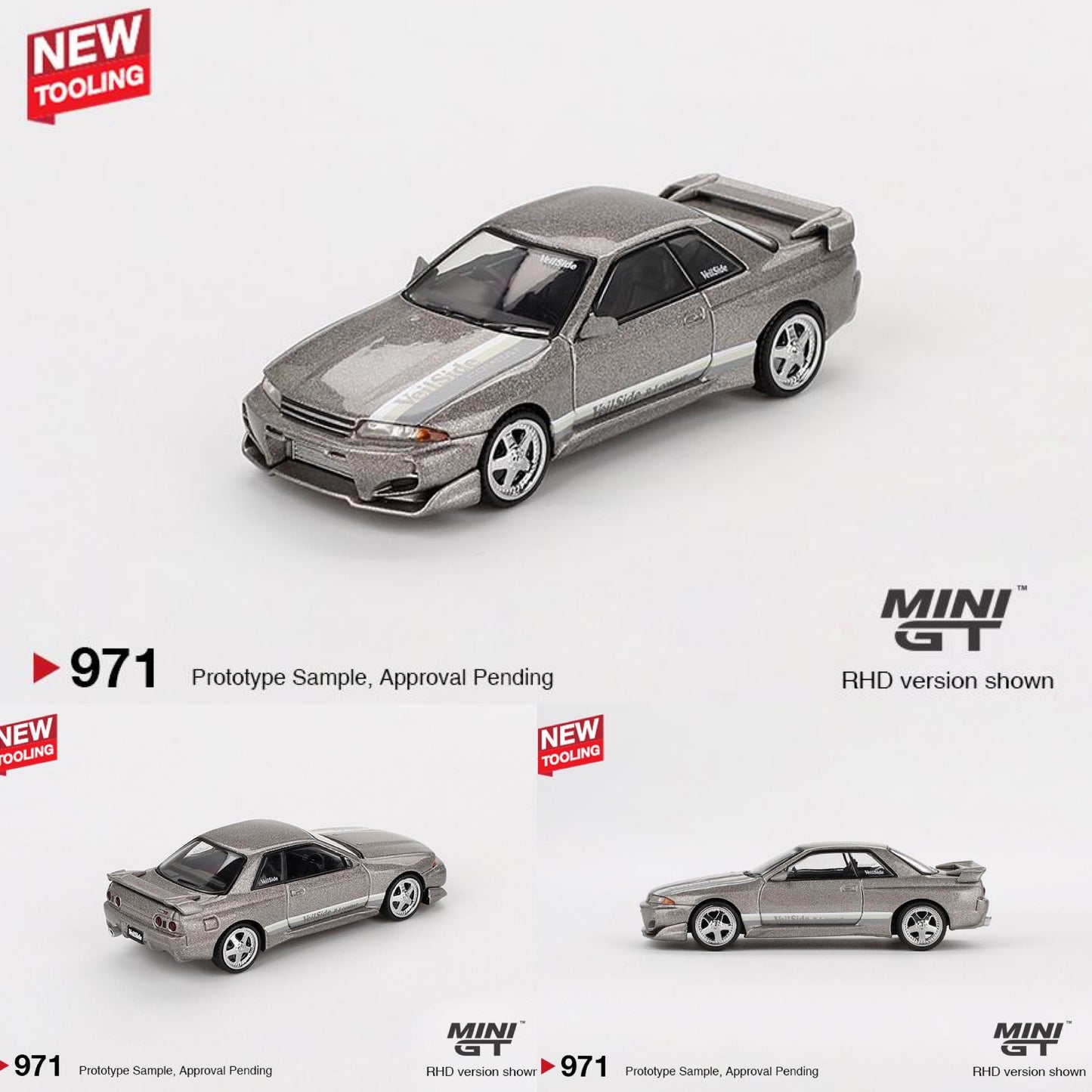 MINI GT 1/64 Nissan Skyline GT-R (R32) Veilside Combat C-I Veilside Combat Grey MGT00971-R (PAPER BOX)