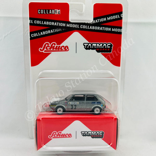 *CHASE CAR* Tarmac Works x Schuco 1/64 Volkswagen Golf I GTI  Rally Monte Carlo 1983 Decal included T64S-008-MAR