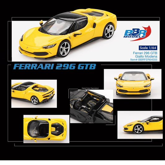 PREORDER BBR 1/64 Ferrari 296 GTB Giallo Modena – Yellow – Limited Edition BBRFER64005 (Approx. Release Date : Q4 2025 subject to manufacturer's final decision)
