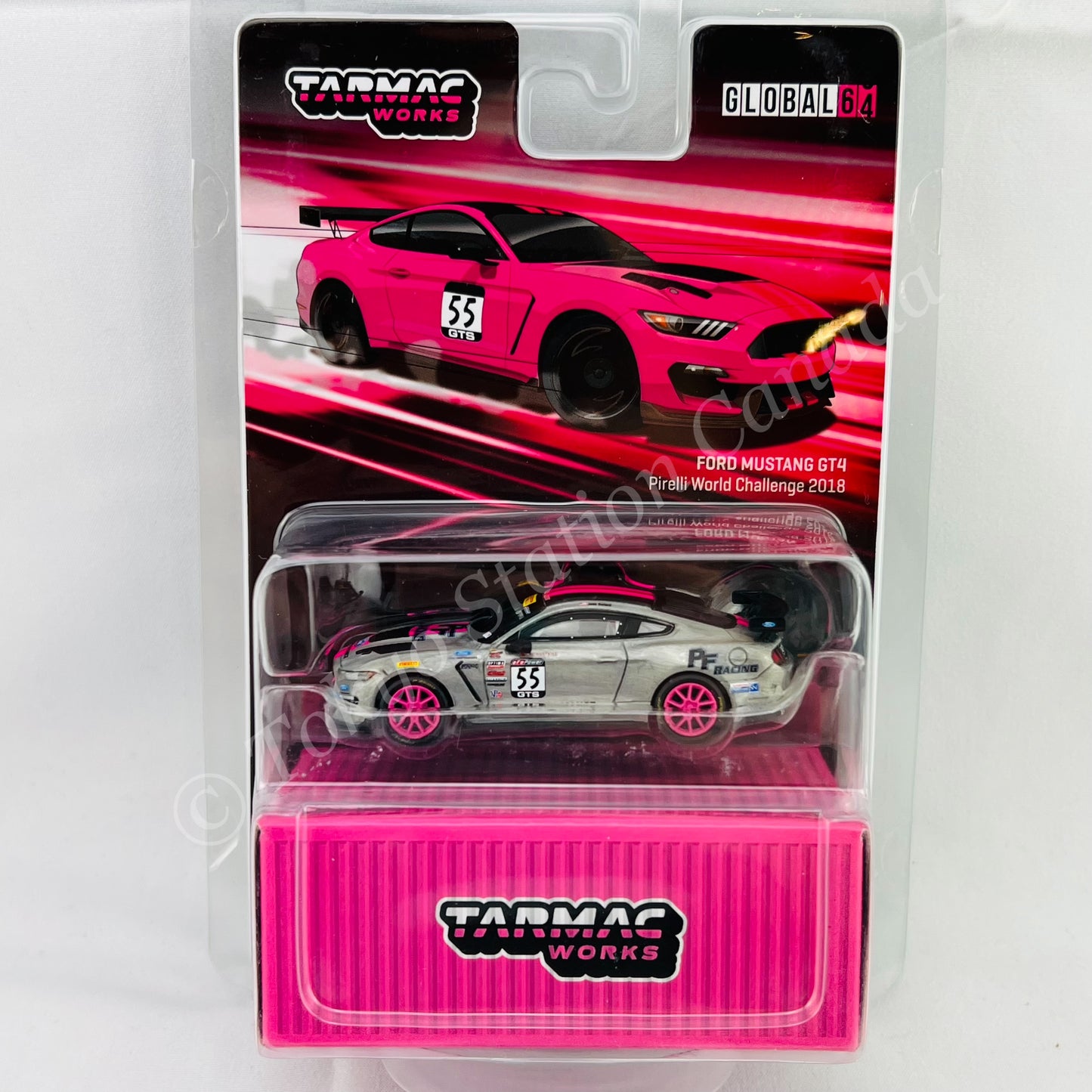 *CHASE CAR* Tarmac Works 1/64 Global64 Ford Mustang GT4 Pirelli World Challenge 2018 T64G-011-PWC