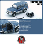 PREORDER BM Creations 1/64 Toyota Land Cruiser LC76 Blue LHD 64B0366 (Approx. release in JAN 2024 and subject to the manufacturer's final decision)