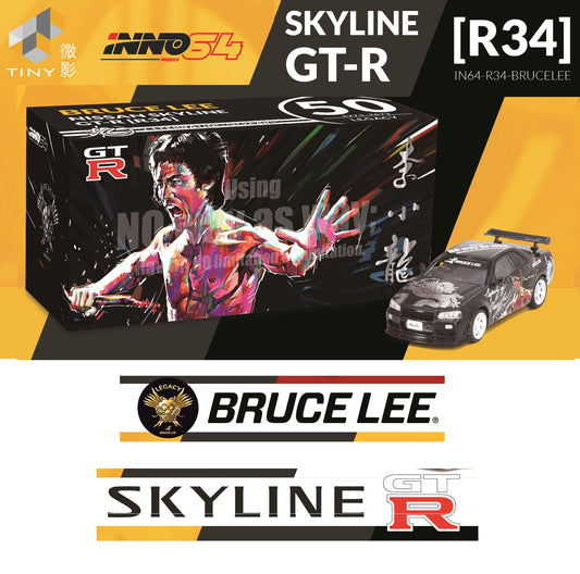 INNO64 x TOYEAST 1/64 NISSAN SKYLINE GT-R (R34) IN64-R34-BRUCELEE