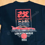 LIBERTY WALK JAPAN KAIZOU BOX LOGO R34 Silhouette TEE BLACK T290-BKXL