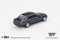 PREORDER MINI GT 1/64 BMW 750IL Sorrento Blue Metallic MGT00894-L (Approx. Release Date : Q2 2025 subject to manufacturer's final decision)