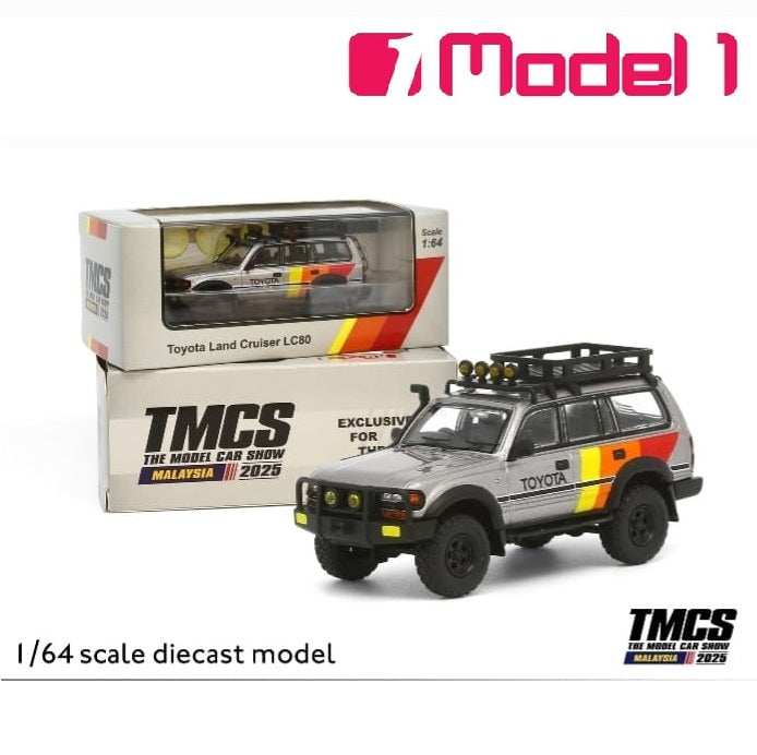 MODEL 1 1/64 Toyota Land Cruiser LC80 Gunmetal Body Finished RHD (TMCS Malaysia 2025 Event Model) C33181
