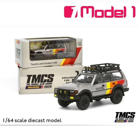MODEL 1 1/64 Toyota Land Cruiser LC80 Gunmetal Body Finished RHD (TMCS Malaysia 2025 Event Model) C33181