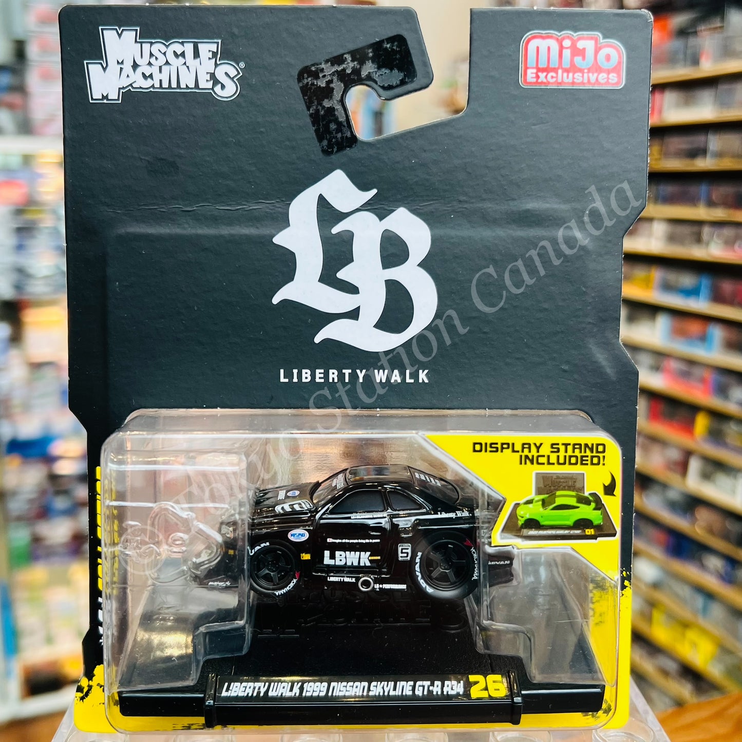Muscle Machines 1/64 Liberty Walk 1999 Nissan Skyline GT-R R34 15566BK