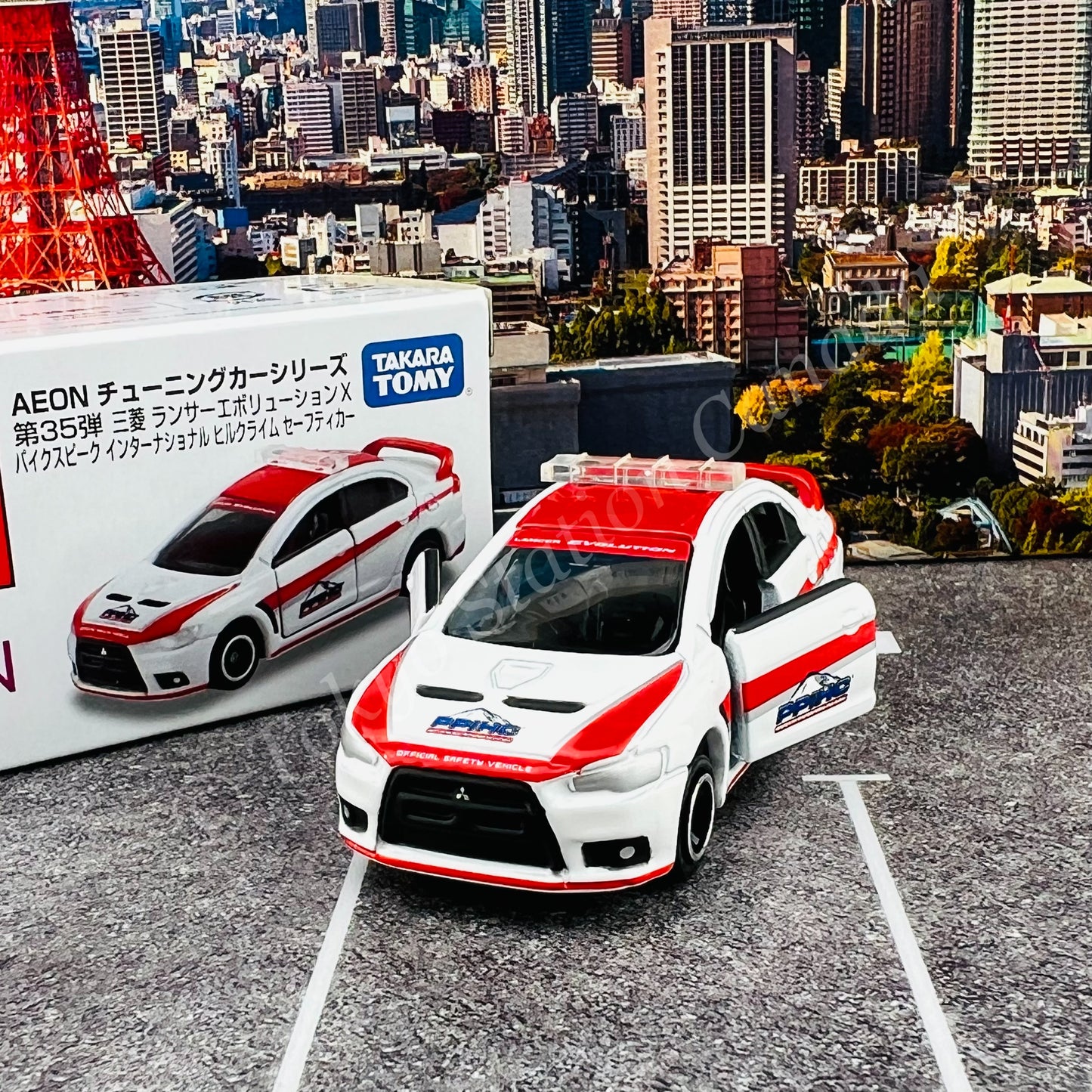 TOMICA AEON Vol.35 Mitsubishi Lancer Evolution EVO X PPIHC Safety Car