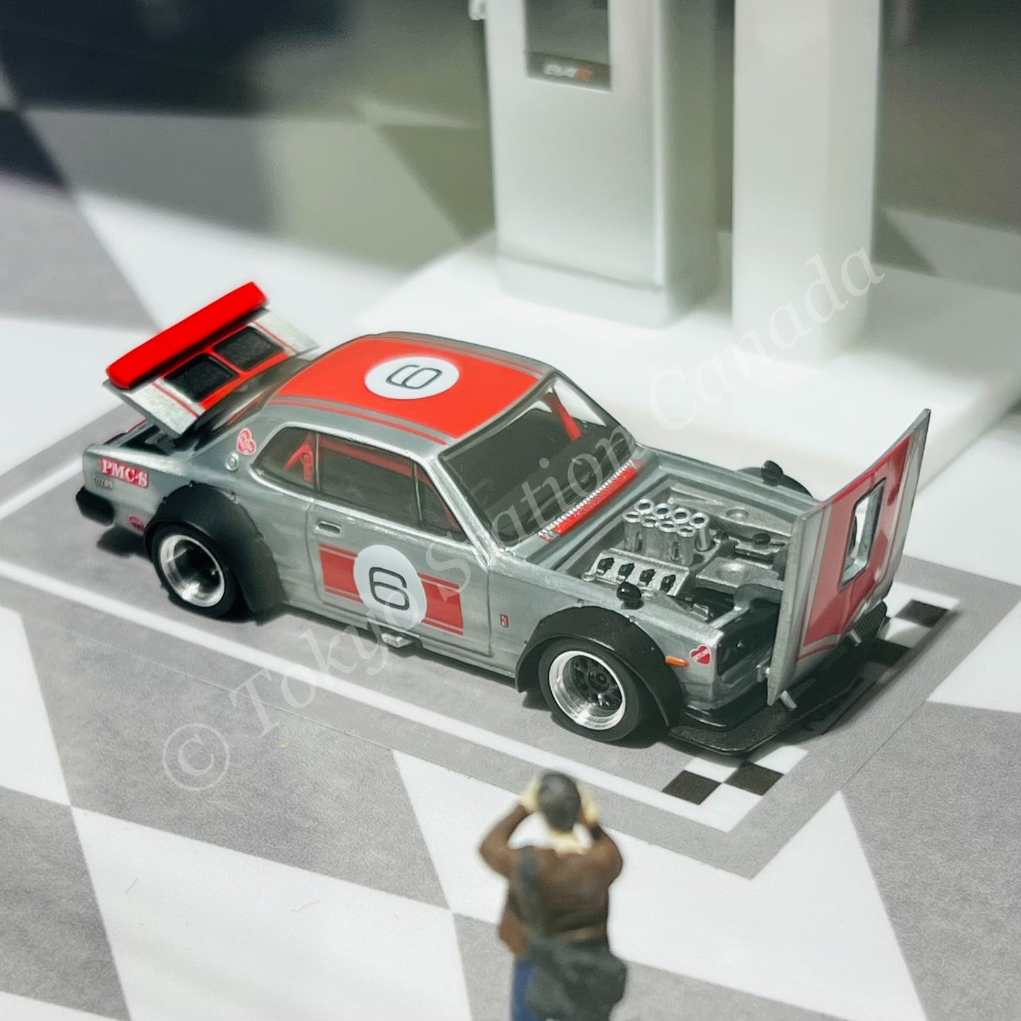 POPRACE 1/64 SKYLINE GT-R V8 DRIFT (HAKOSUKA) APA XPO 2025 Exclusive Model S19-APAXPO2025