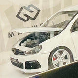 MAXWELL 1/64 GOLF R MK6 Two-Door Pearl White Ordinary (HEC 2025 Event Model)
