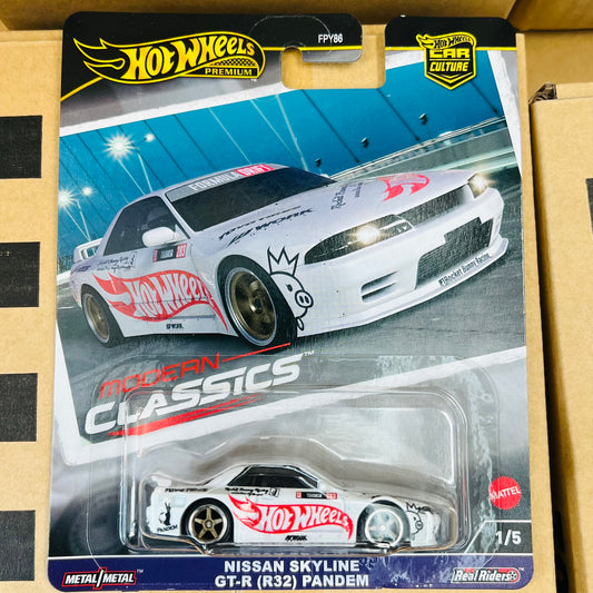 HOTWHEELS PREMIUM CAR CULTURE NISSAN SKYLINE GT-R (R32) PANDEM HRV68
