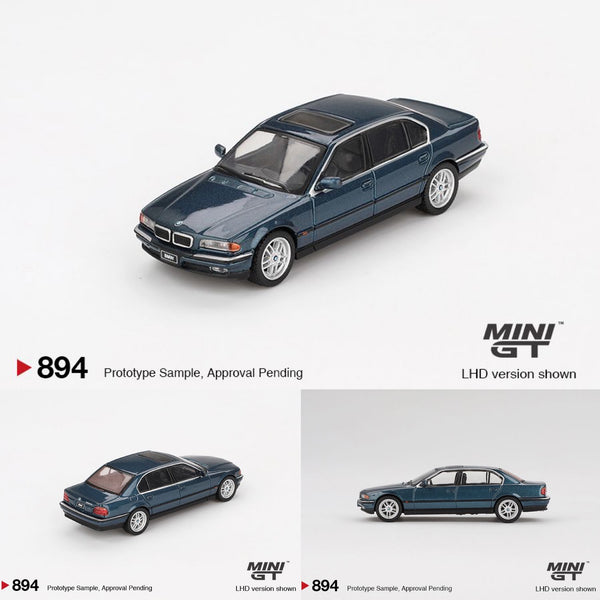 PREORDER MINI GT 1/64 BMW 750IL Sorrento Blue Metallic MGT00894-L (Approx. Release Date : Q2 2025 subject to manufacturer's final decision)