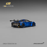 PREORDER CM MODEL 1/64 McLaren 720S GT3X Aurora Blue CM64-720SGT3X-04 (Approx. Release Date : Q3 2026 subject to manufacturer's final decision)