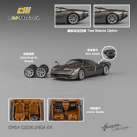 CM MODEL 1/64 Pagani Codalunga Metal Gun Gray CM64-Codalunga-04
