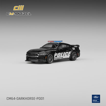 PREORDER CM MODEL 1/64 Ford Dark Horse Police Car CM64-DarkHorse-PD01 (Approx. Release Date : Q3 2026 subject to manufacturer's final decision)