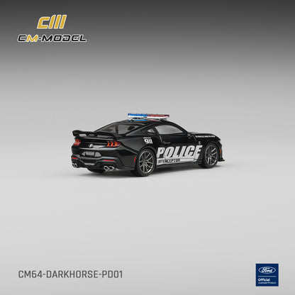 PREORDER CM MODEL 1/64 Ford Dark Horse Police Car CM64-DarkHorse-PD01 (Approx. Release Date : Q3 2026 subject to manufacturer's final decision)