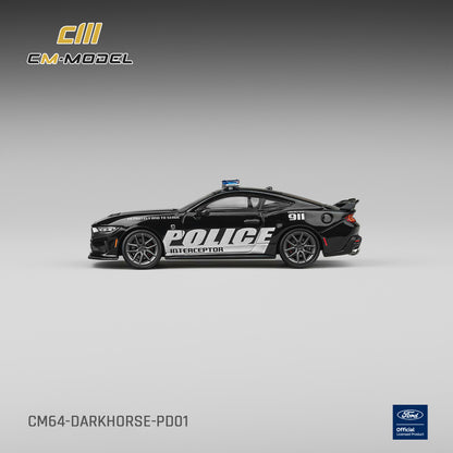 PREORDER CM MODEL 1/64 Ford Dark Horse Police Car CM64-DarkHorse-PD01 (Approx. Release Date : Q3 2026 subject to manufacturer's final decision)