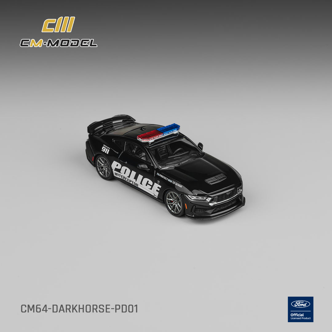 PREORDER CM MODEL 1/64 Ford Dark Horse Police Car CM64-DarkHorse-PD01 (Approx. Release Date : Q3 2026 subject to manufacturer's final decision)