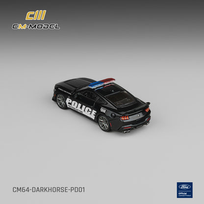 PREORDER CM MODEL 1/64 Ford Dark Horse Police Car CM64-DarkHorse-PD01 (Approx. Release Date : Q3 2026 subject to manufacturer's final decision)