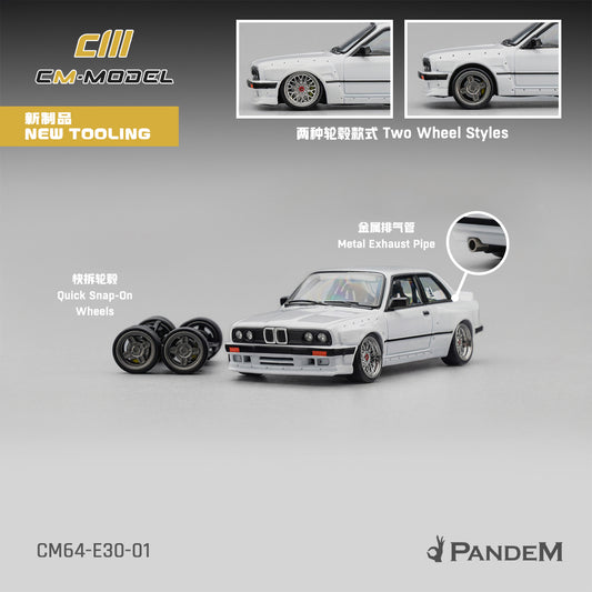 PREORDER CM MODEL 1/64 Pandem M3 E30 Pearl White CM64-E30-01 (Approx. Release Date : Q2 2026 subject to manufacturer's final decision)
