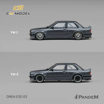 PREORDER CM MODEL 1/64 Pandem M3 E30 Metallic gunmetal gray CM64-E30-03 (Approx. Release Date : Q4 2026 subject to manufacturer's final decision)